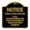 Signmission Park at Your Own Risk H.O.A. Not Responsible for Theft or Damage to Vehicles o, A-DES-BG-1818-23536 A-DES-BG-1818-23536 - alternate 1